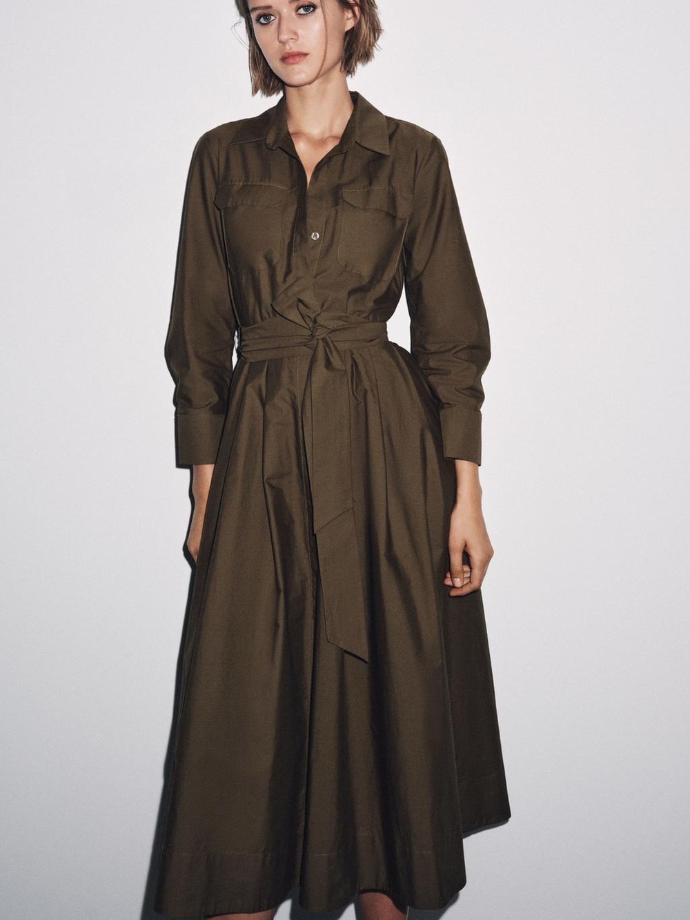 NWT Zara ZW SHIRT POPLIN DRESS